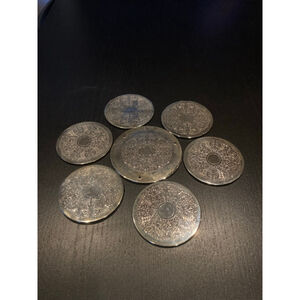 Silver plated Coasters Silver
